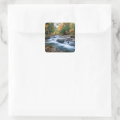 Cataract Falls in den USA Quadratischer Aufkleber (Tasche)