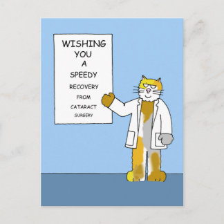 Cataract Operation Speedy Erholung Postkarte
