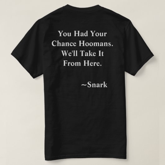 #CATARMY Offiziell Happy New Years #Hoomans SnarkY T-Shirt (Design Rückseite)