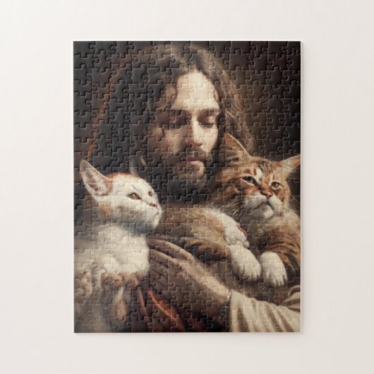 #CATARMY Offiziell "Jesus Liebe Cats" PuzzlY Jigsa Puzzle (Vertikal)