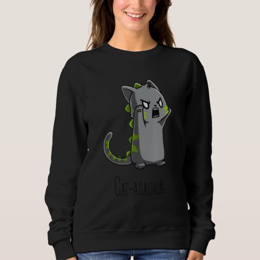 Catasaurus Kitten Kitty Dinosaur T-Rex Dino Funny Sweatshirt (Vorderseite)