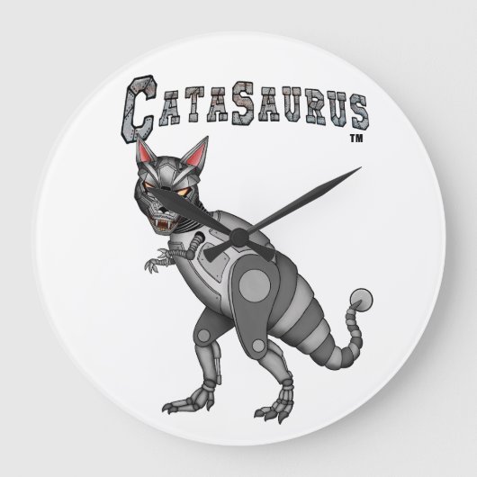 Catasaurus-Uhr Große Wanduhr (Vorderseite)