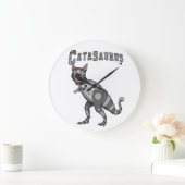 Catasaurus-Uhr Große Wanduhr (Zuhause)