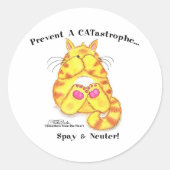 CATastrophe Runder Aufkleber (Vorderseite)