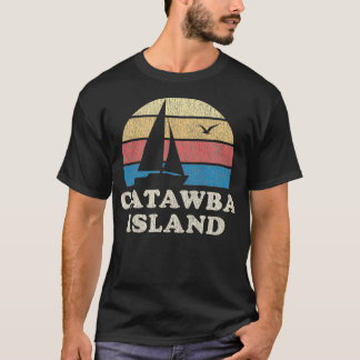 Catawa Island OH Vintag Sailboat 70er Throwback T-Shirt