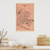 Catawissa 1876 Beers Atlas Poster (Küche)