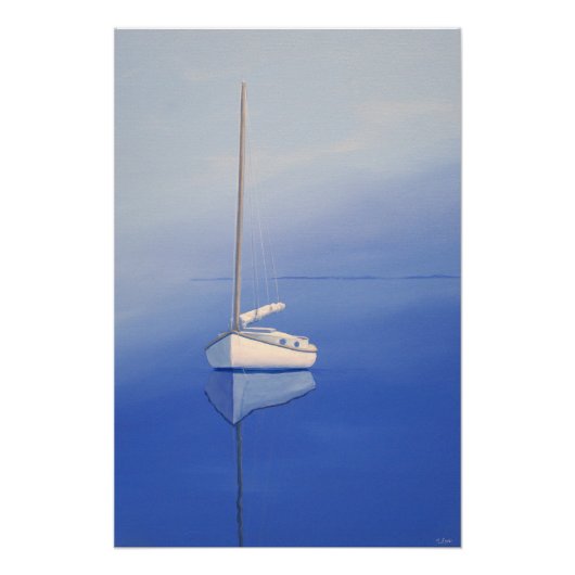 Catboat at Anchor Poster (Vorderseite)