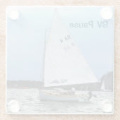 Catboat Sailing Untersetzer (Rückseite)