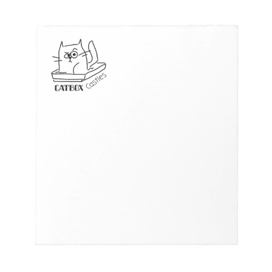 Catbox Castles Notepad (klein) Notizblock (Vorderseite)