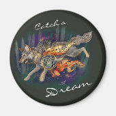 Catch a Dream, Dreamcatcher Wolf - Magnets Magnet (Vorne)