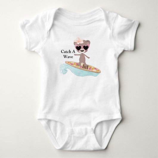 Catch A Wave Surfer Baby Strampler (Vorderseite)