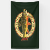 Catch and Release Bachforellen-Angeln Banner (Vertikal)