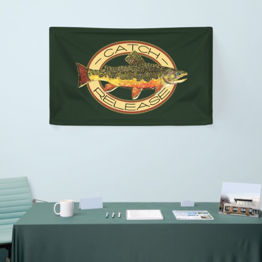Catch and Release Brook Trout Fishing Banner (Messeveranstaltung)