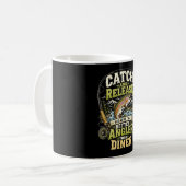 Catch and Release lustiger Angel-Angler Forelle Kaffeetasse (Vorderseite Links)