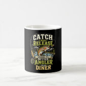 Catch and Release lustiger Angel-Angler Forelle Kaffeetasse (Mittel)