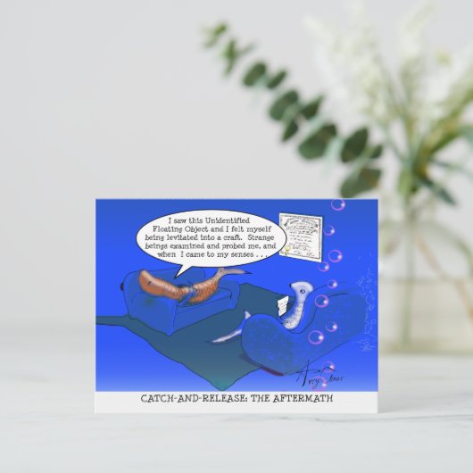 Catch-and-Release-Postkarte Postkarte (Stehend Vorderseite)