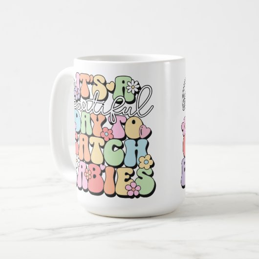 Catch Babies Day - Retro L&D Tasse - 15 oz (Vorderseite Links)