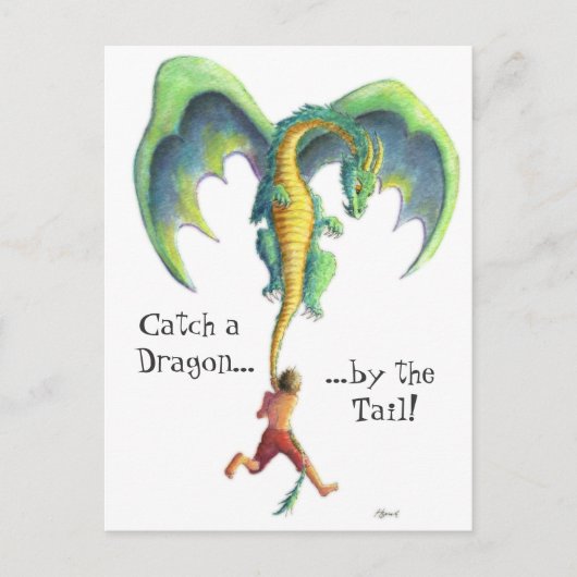 Catch eine Drachenpostkarte Postkarte (Vorderseite)