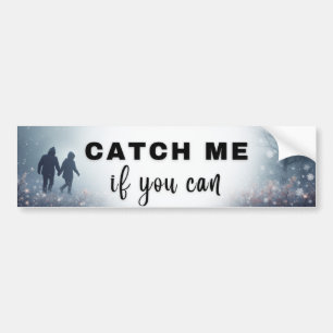 Catch Me If You Can – Romantisches Winter-Paar-Zit Autoaufkleber