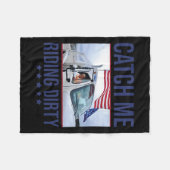 Catch Me Riding Dirty Fleecedecke (Vorderseite (Horizontal))