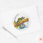 Catch of the Day: Fun Fishing Adventure! Runder Aufkleber (Umschlag)