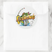 Catch of the Day: Fun Fishing Adventure! Runder Aufkleber (Tasche)