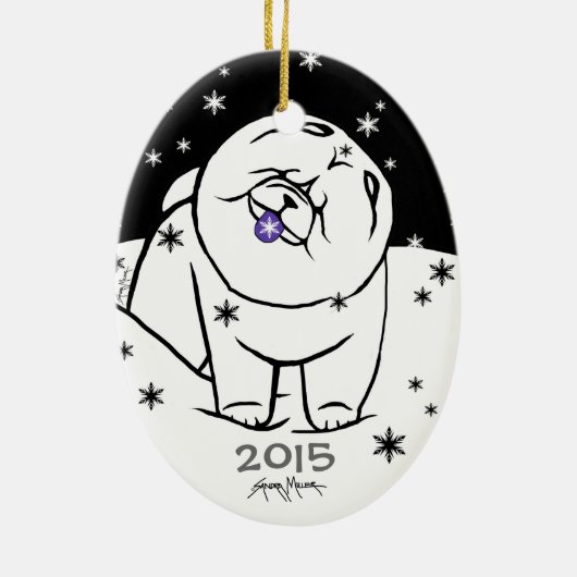 CATCH THE SPIRIT OF THE SEASON Limited bis 150 Keramik Ornament (Hinten)