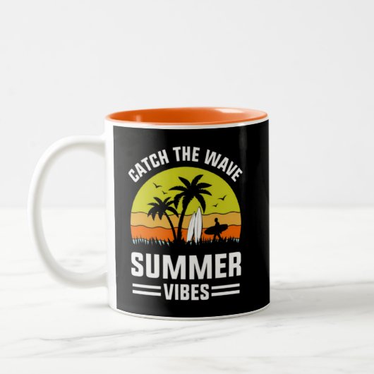 Catch The Wave Summer Vibes-64193 Zweifarbige Tasse (Links)