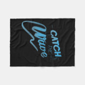 Catch The Wave Surfing Men Women  Fleecedecke (Vorderseite (Horizontal))