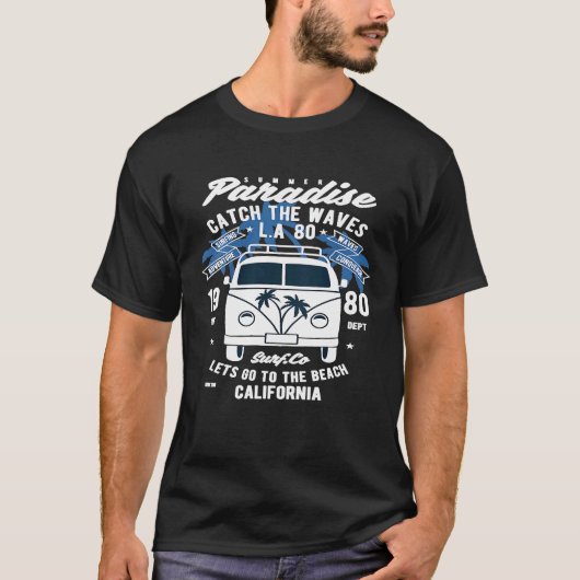 Catch the Waves Surf Van T-Shirt (Vorderseite)