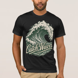 Catch Waves Vintage-Surf-T-Shirt T-Shirt