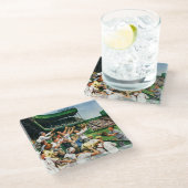 Catch-Zuhause-Run-Ball Glasuntersetzer (Schrägansicht)