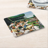 Catch-Zuhause-Run-Ball Rechteckiger Pappuntersetzer (angewinkelt)