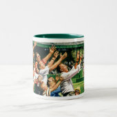 Catch-Zuhause-Run-Ball Zweifarbige Tasse (Mittel)