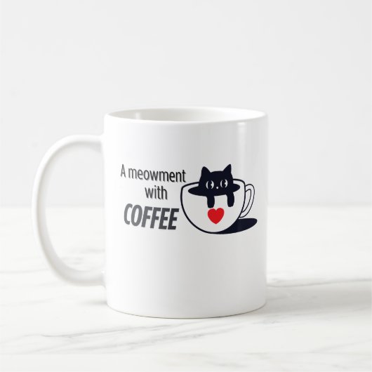 Catcher Coffee Vibes - Schlampe Cat Art Kaffeetasse (Links)