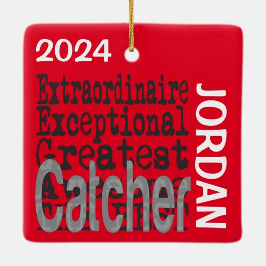 Catcher Extraordinaire CUSTOM Keramikornament (Rückseite)
