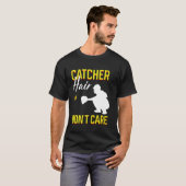 Catcher Hair Don T Care Softball Player Fighting G T-Shirt (Vorne ganz)
