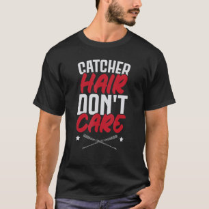 Catcher Hair Passen Sie dem Softball-Spielersport  T-Shirt