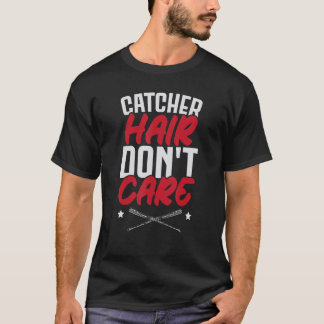 Catcher Hair Passen Sie dem Softball-Spielersport  T-Shirt
