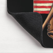 Catcher-Pitch der American Flag Baseball Player Ba Mousepad (Ecke)
