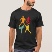 Catcher Pitcher Batter Boys Männer Retro Baseball T-Shirt (Vorderseite)