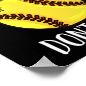 Catcher Softball Player Poster (Ecke)