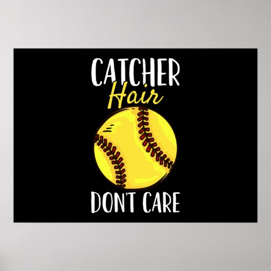 Catcher Softball Player Poster (Vorne)