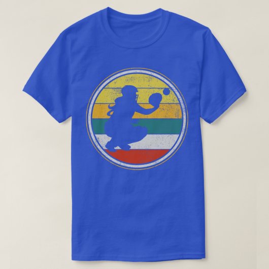 Catcher Softball Player Vintag 5 T-Shirt (Design vorne)