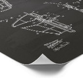 Catcher's Mask 1913 Patent Art Chalkboard Poster (Ecke)