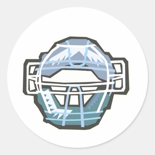 Catchers Mask Runder Aufkleber (Vorderseite)