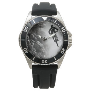 Catching Air - Mountain Bike Digitale Bleistiftski Armbanduhr