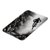 Catching Air - Mountain Bike Digitale Bleistiftski Magnet (Linke Seite)