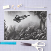 Catching Air - Mountain Bike Digitale Bleistiftski Seidenpapier (Handwerk)