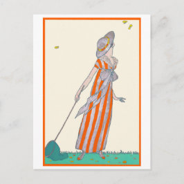 Catching Butterflies George Barbier Französisch Mo Postkarte